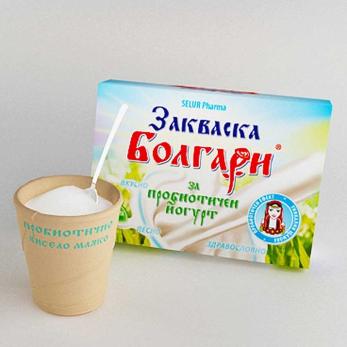 Закваска за пробиотичен йогурт 'Болгари', 7 сашета = до 20 литра Закваска за пробиотичен йогурт 'Болгари', 7 сашета = до 20 литра